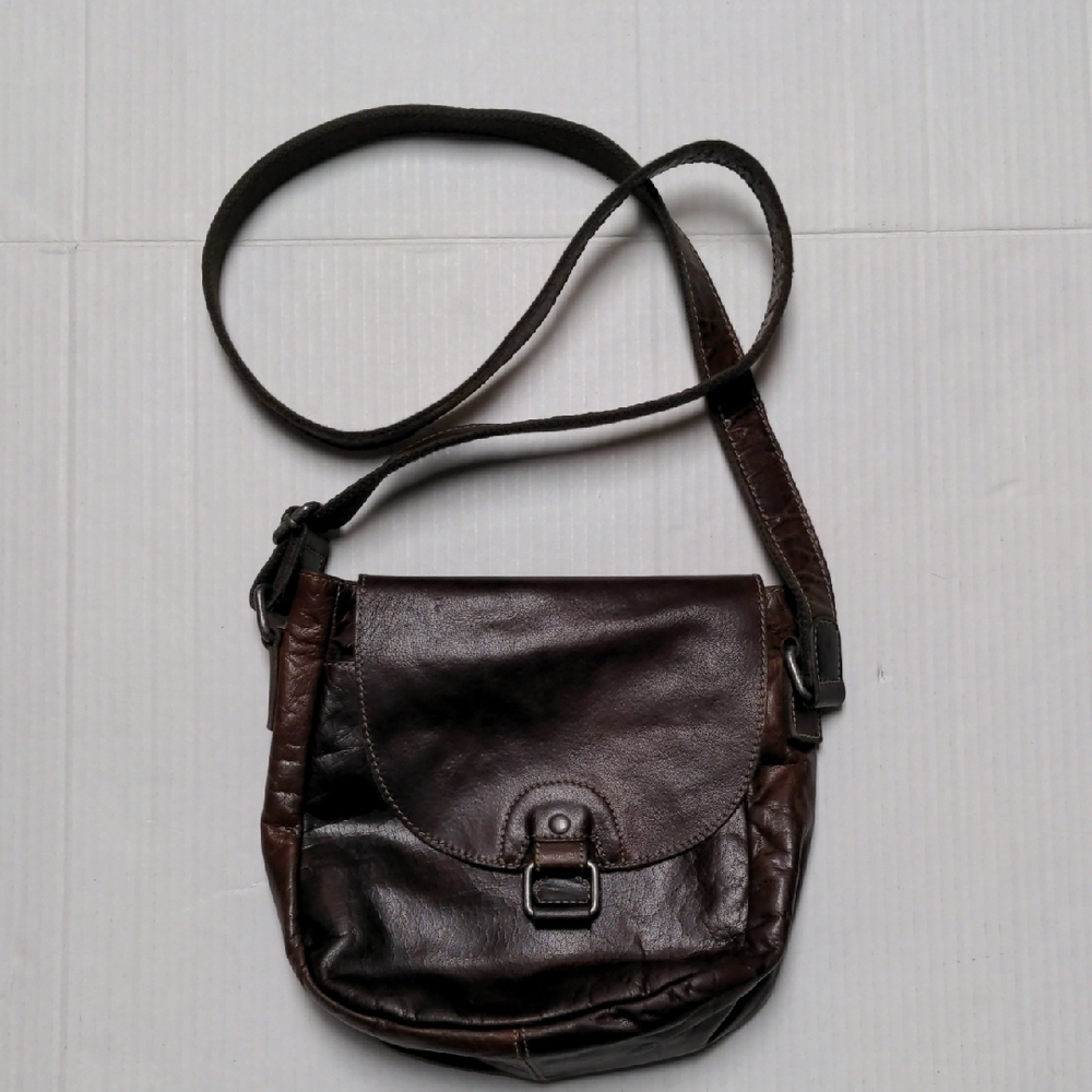 Jack Georges Voyager Crossbody Brown Leather Purse Boho